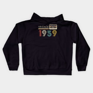 Vintage 1959 Limited Edition Cassette 65th Birthday Kids Hoodie